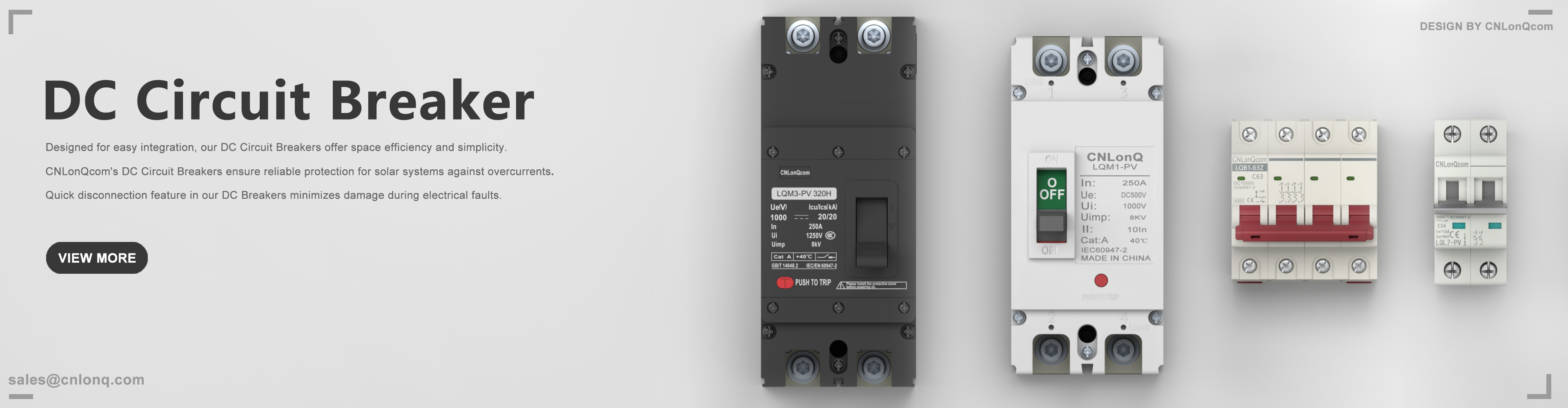 DC-stroomonderbreker met gegoten behuizing LQM1-250